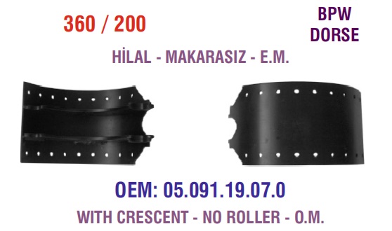 FREN PABUCU 360/200 BP JUMBO