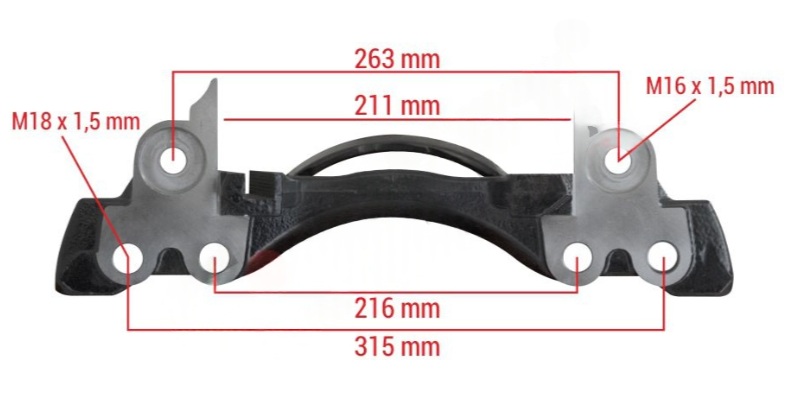 KALİPER TAŞIYICI PAN 19 WBC 2 DELİK (Sol)