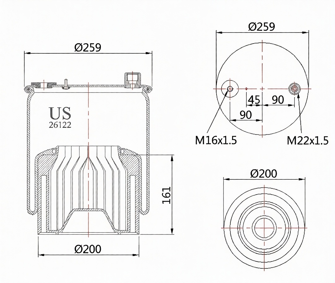 SÜSPANSİYON KÖRÜĞÜ KOMPLE SENSÖRLÜ 26122 KPP47  
