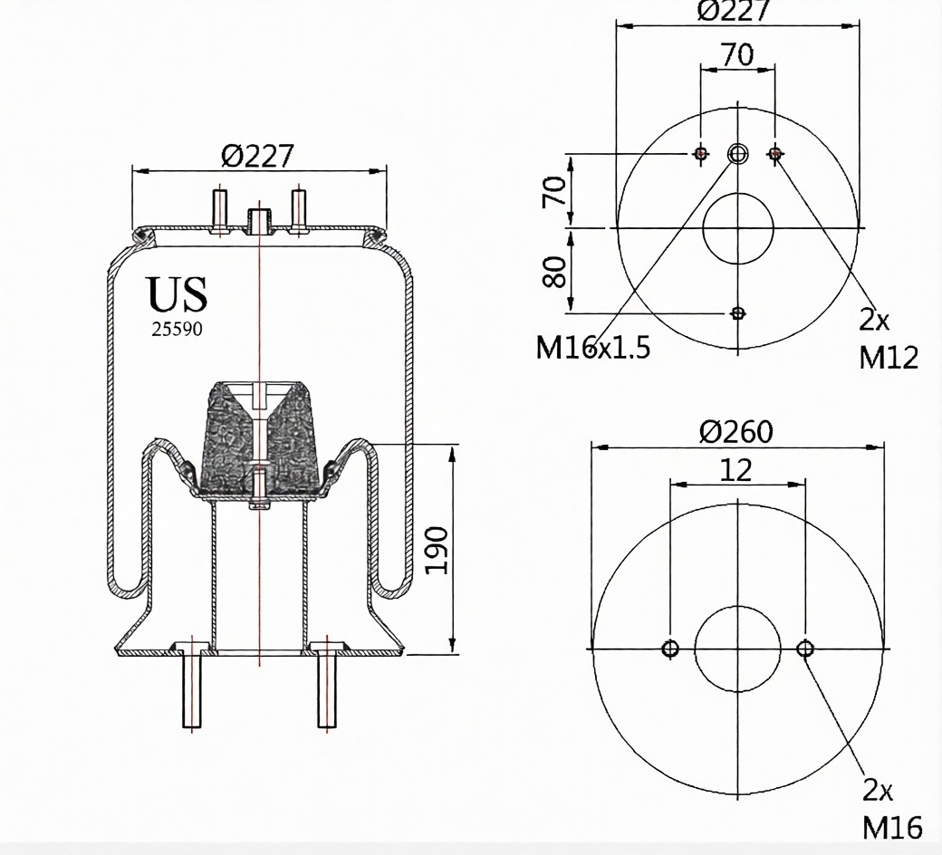 SÜSPANSİYON KÖRÜĞÜ KOMPLE 25590 K  