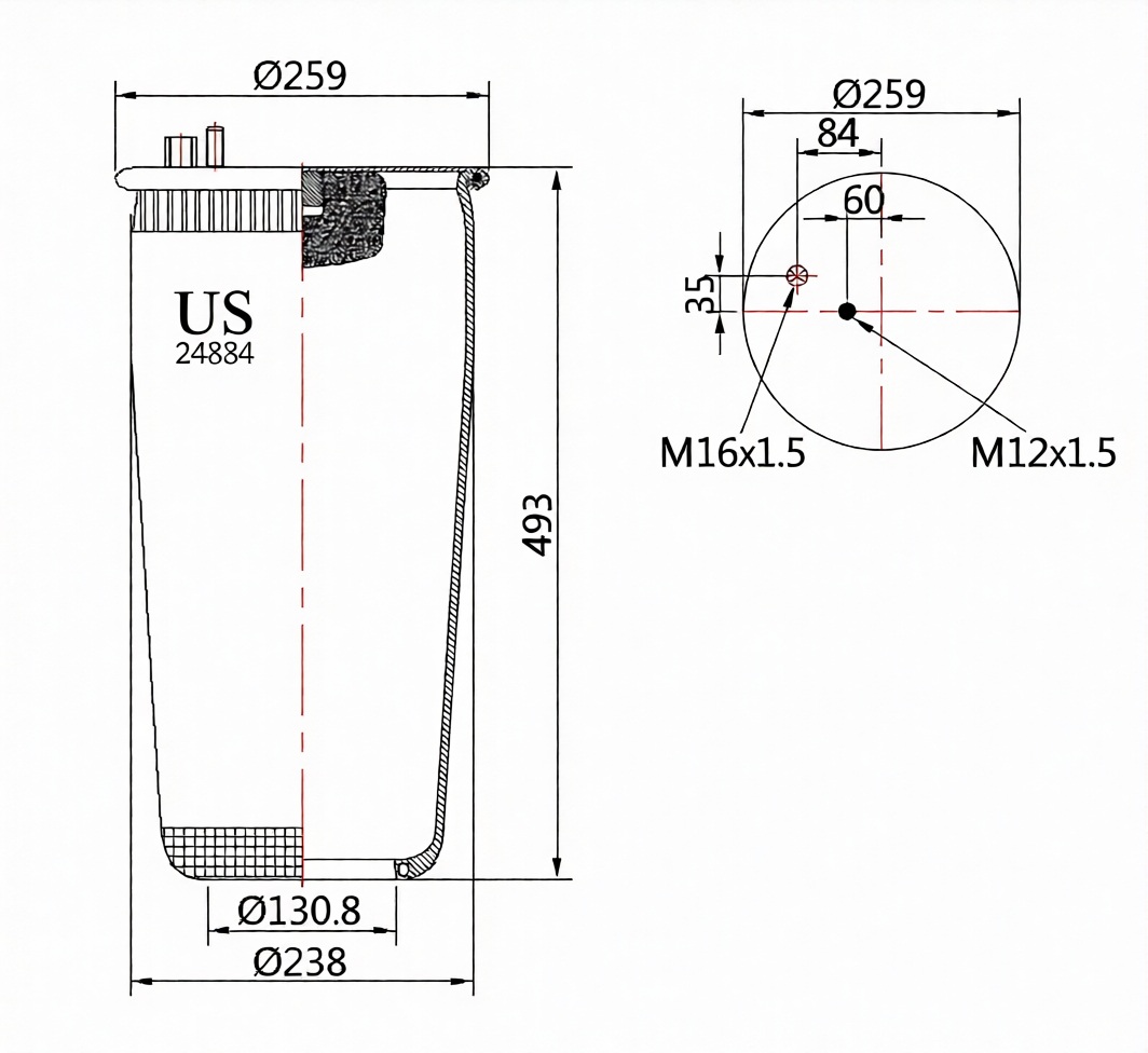 SÜSPANSİYON KÖRÜĞÜ LASTİK 24884 P  