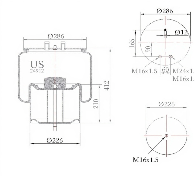 SÜSPANSİYON KÖRÜĞÜ KOMPLE 24912 K  