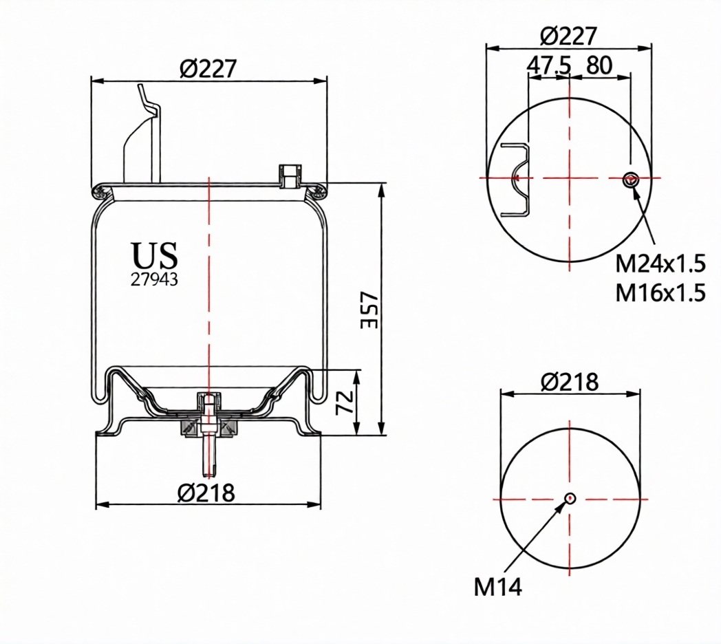 SÜSPANSİYON KÖRÜĞÜ KOMPLE 27943 K VOLVO
