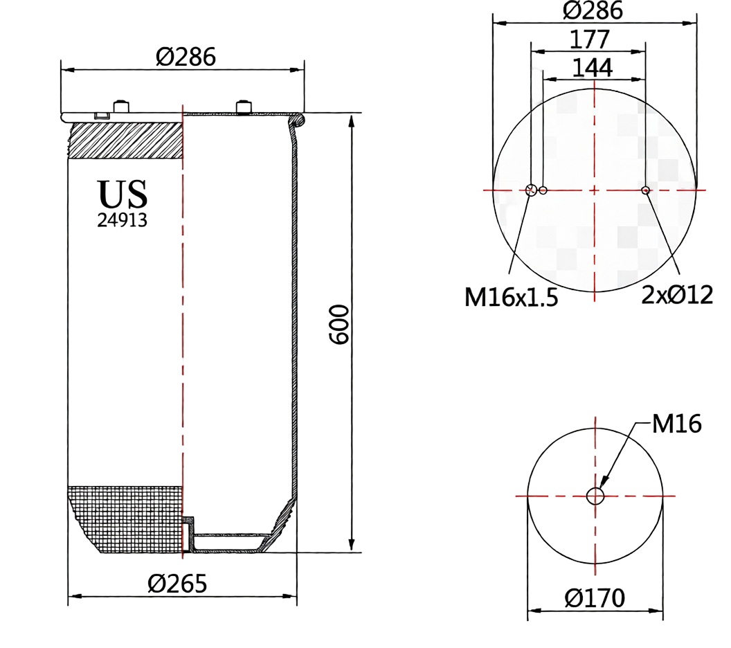 SÜSPANSİYON KÖRÜĞÜ LASTİK ALTI KAPALI 24913 P01  