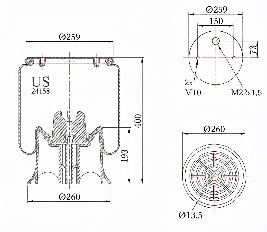 SÜSPANSİYON KÖRÜĞÜ KOMPLE 24158 KPP-03 