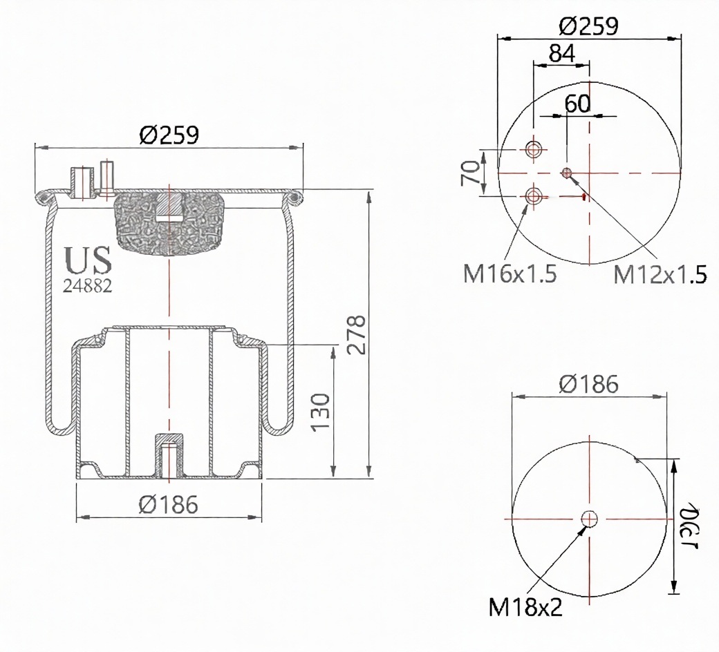 SÜSPANSİYON KÖRÜĞÜ KOMPLE 24882 K  