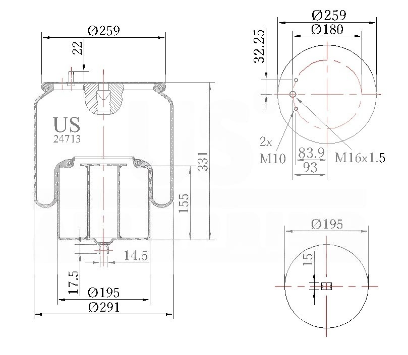 SÜSPANSİYON KÖRÜĞÜ KOMPLE 24713 K  