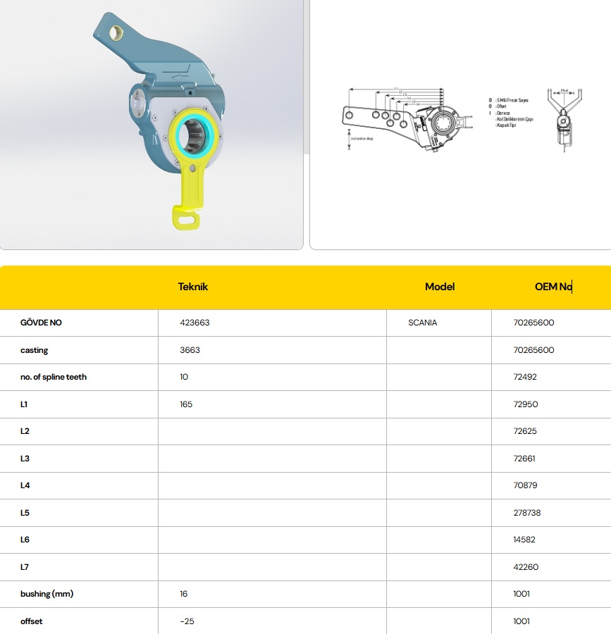 FREN CIRCIRI OTOMATİK SCANIA ARKA SOL 423663  