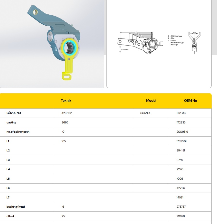 FREN CIRCIRI OTOMATİK SCANIA ARKA SAĞ 423662 